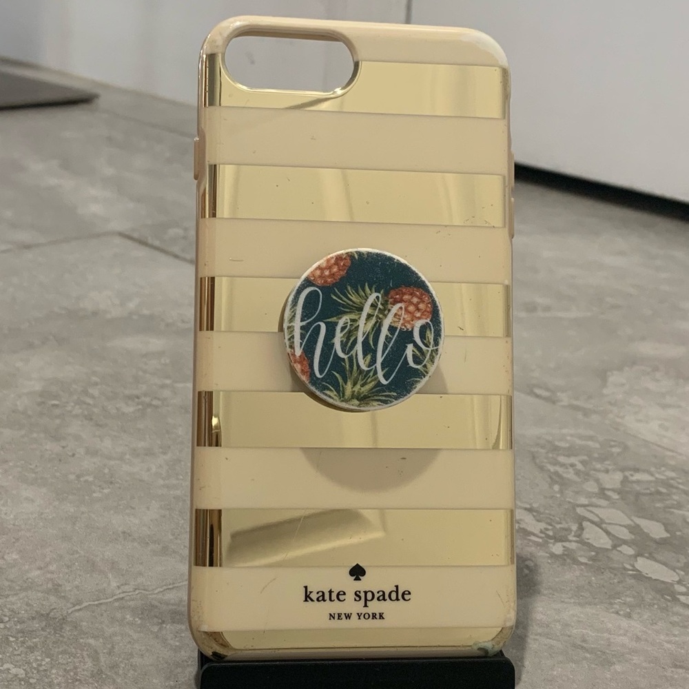 Kate Spade New York Candy Stripe Gold Cream